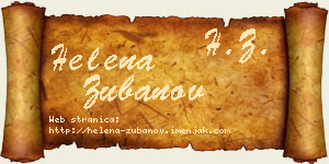 Helena Zubanov vizit kartica